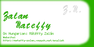 zalan mateffy business card
